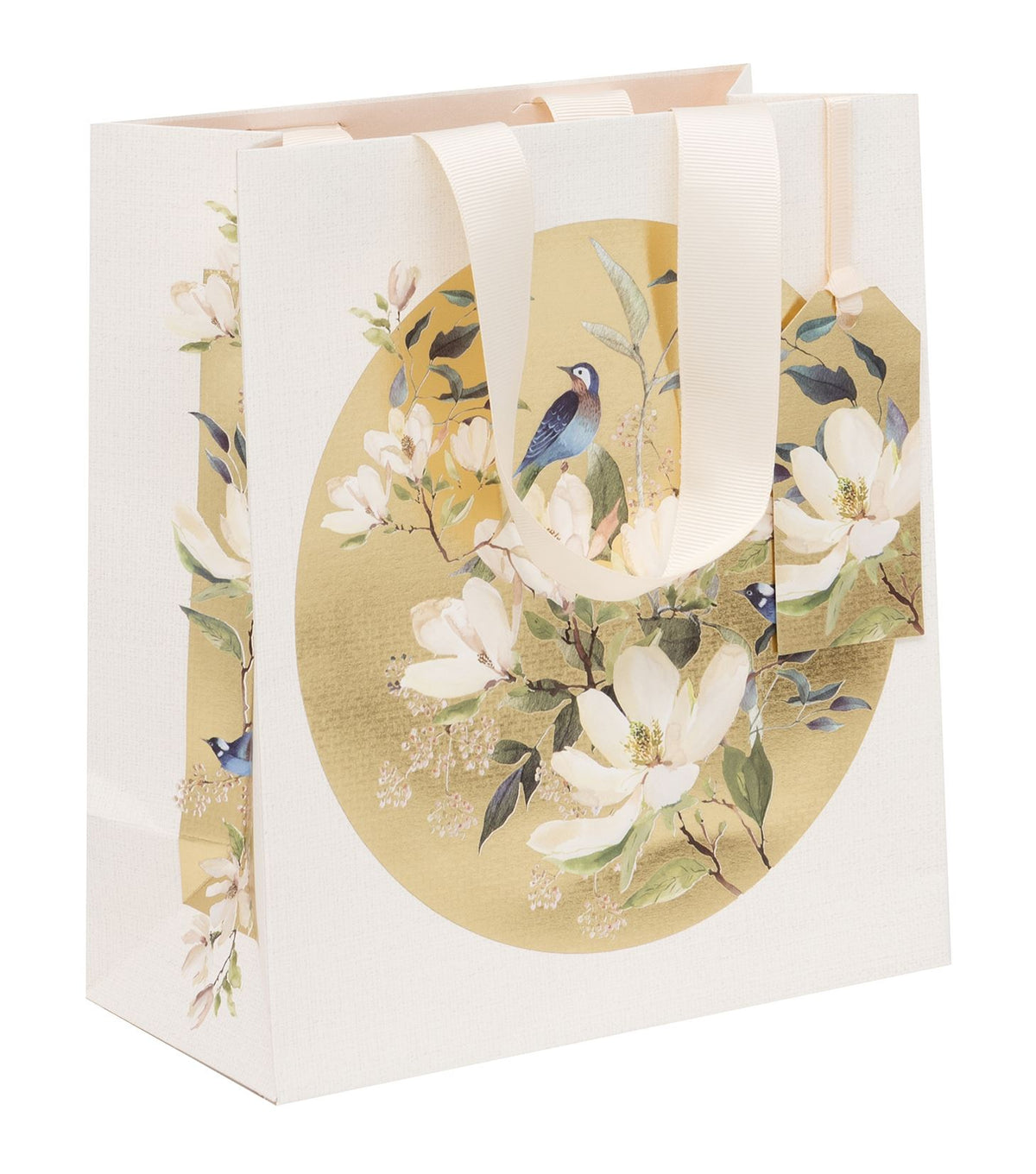 Gilded Magnolia Medium Gift Bag by Summer Thornton