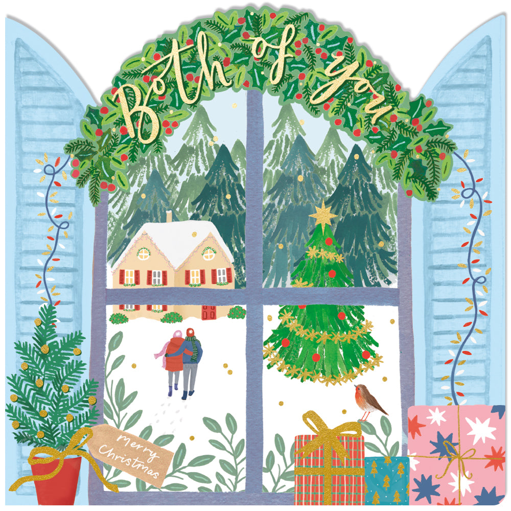Both of You Winter Window Die-Cut Christmas Card