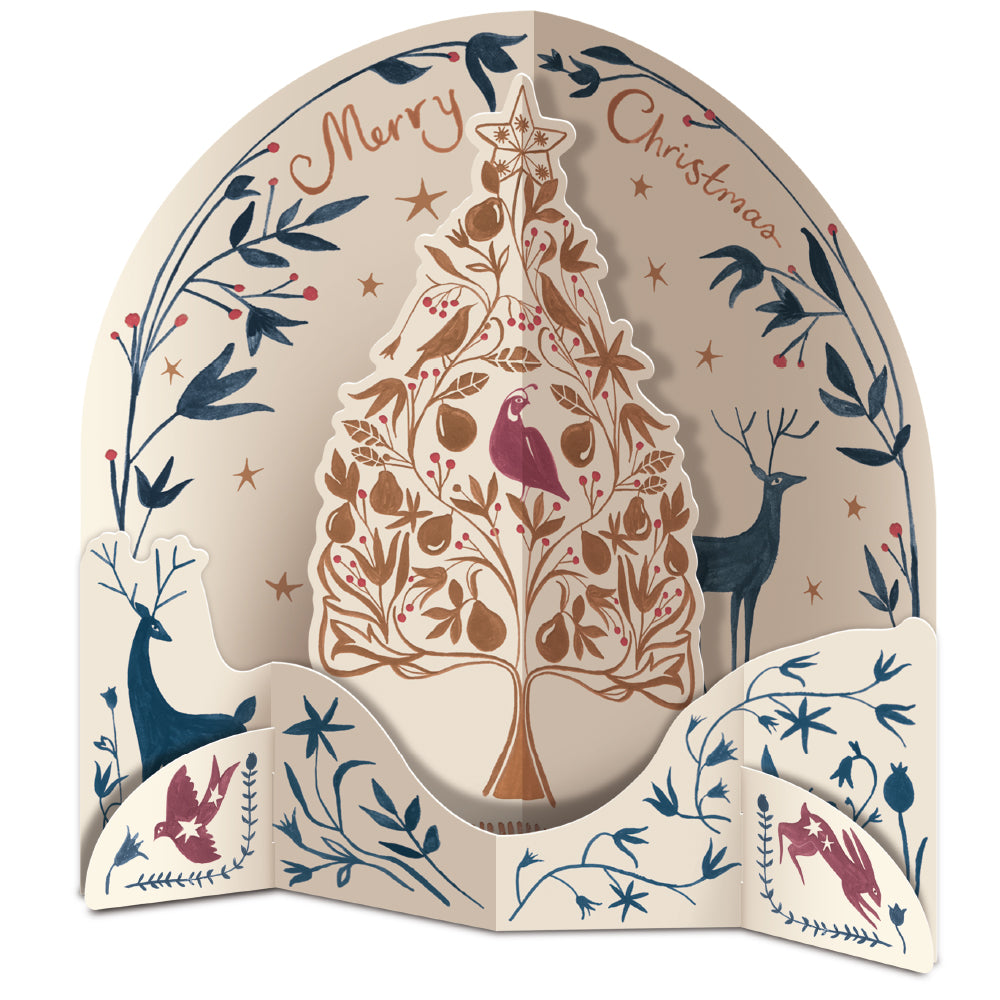 Partridge in a Pear Tree 3D Boxed Christmas Card