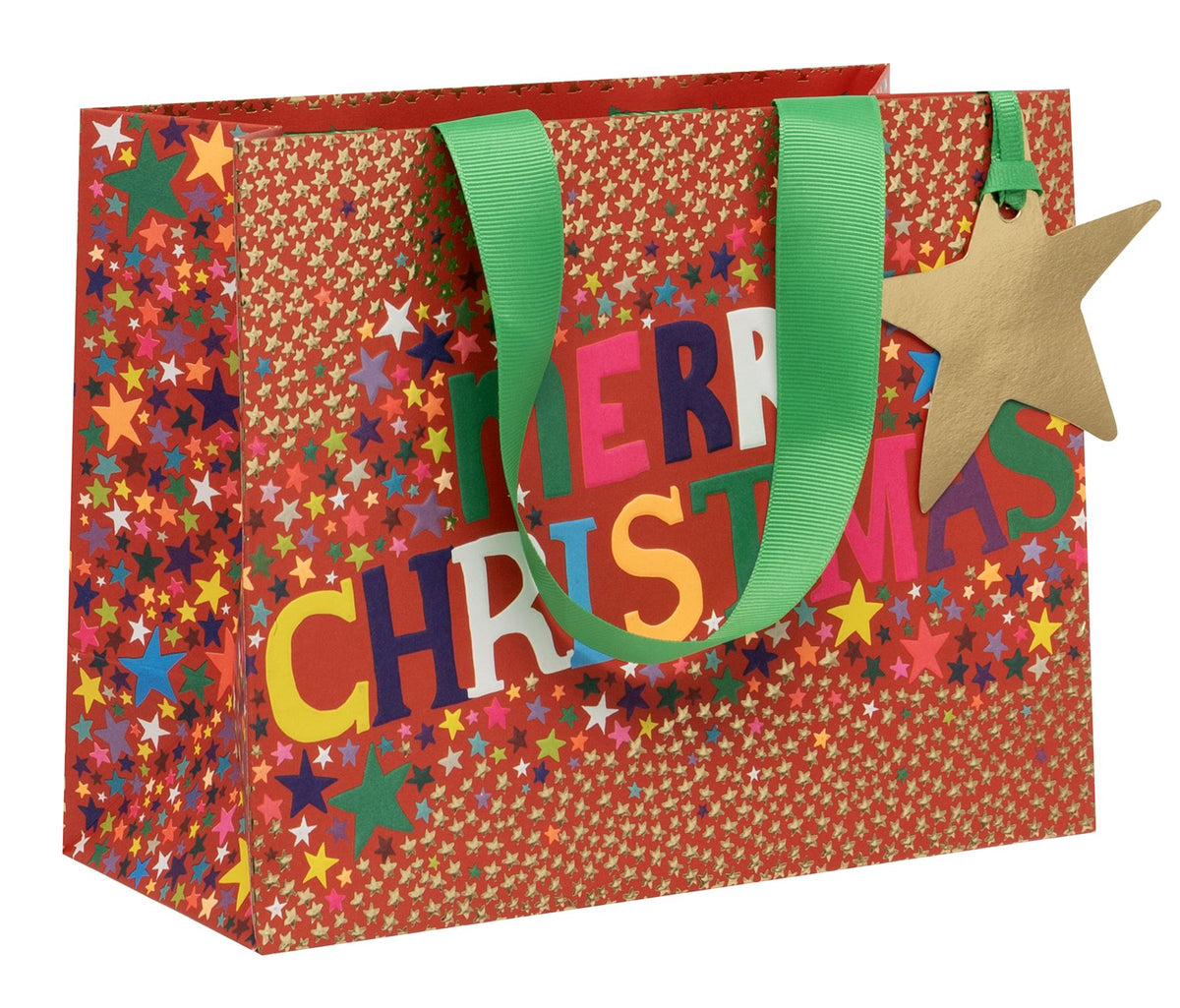 Christmas Starburst Medium Landscape Gift Bag by Paper Salad