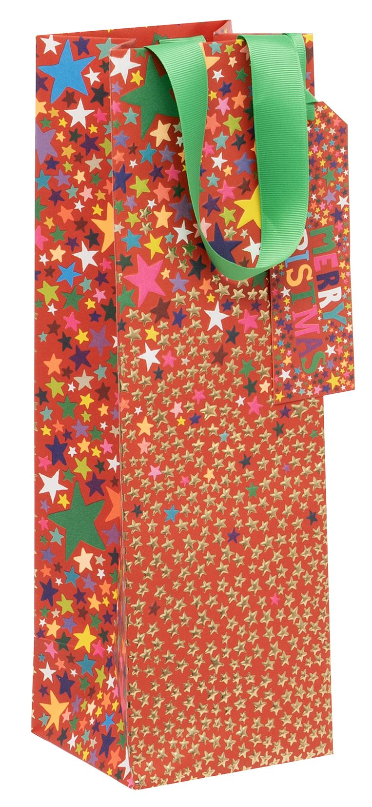 Christmas Starburst Bottle Gift Bag by Paper Salad