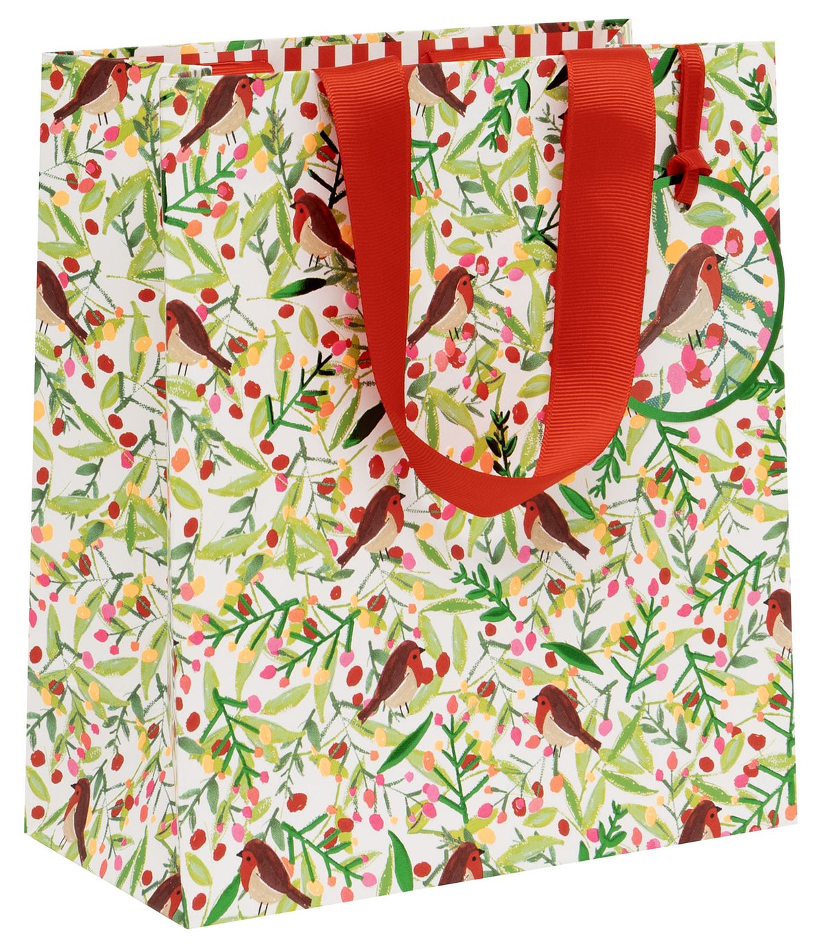 Berry Merry Robins Medium Gift Bag by Paper Salad