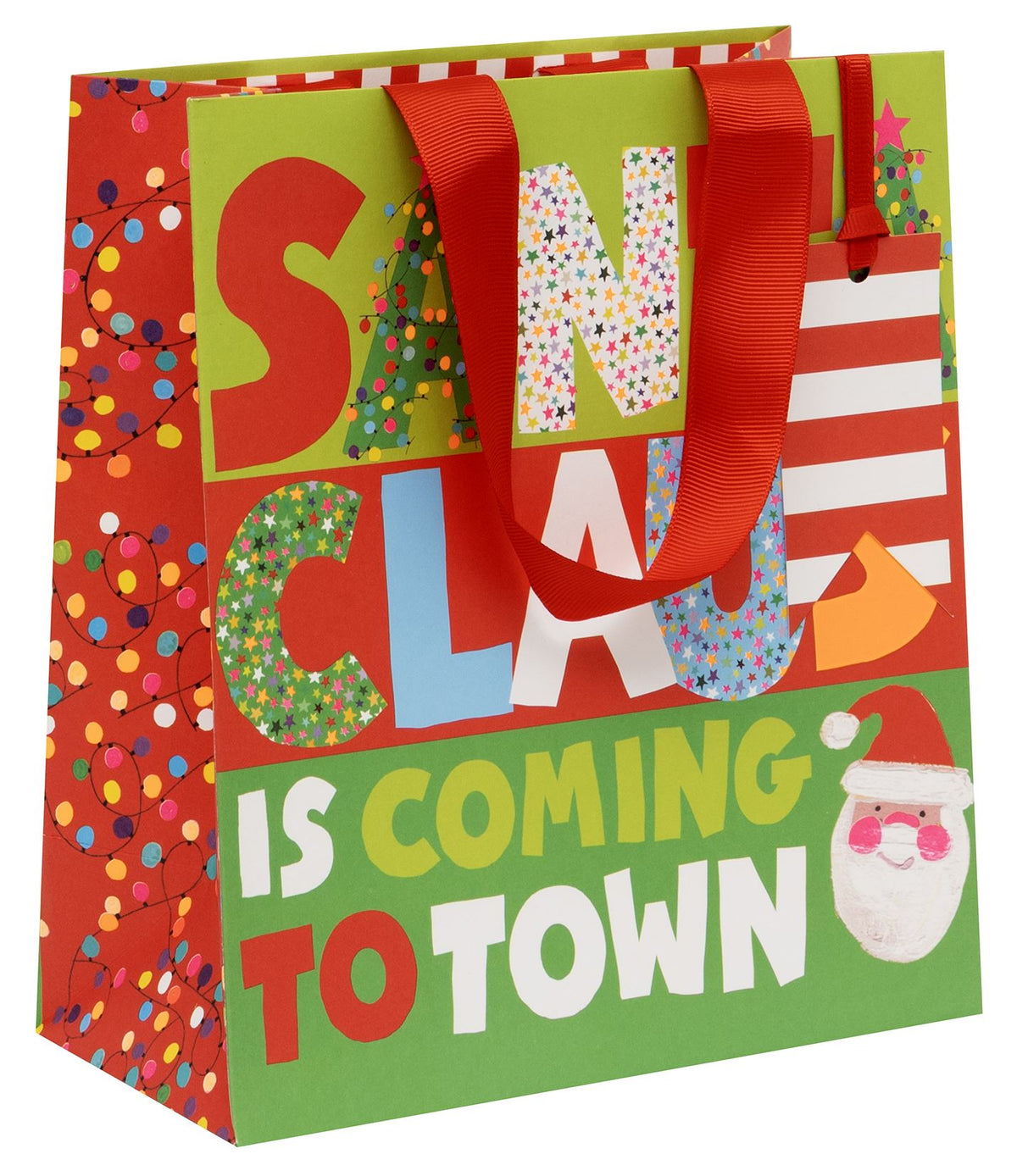 Santa Is Coming to Town Medium Gift Bag by Paper Salad