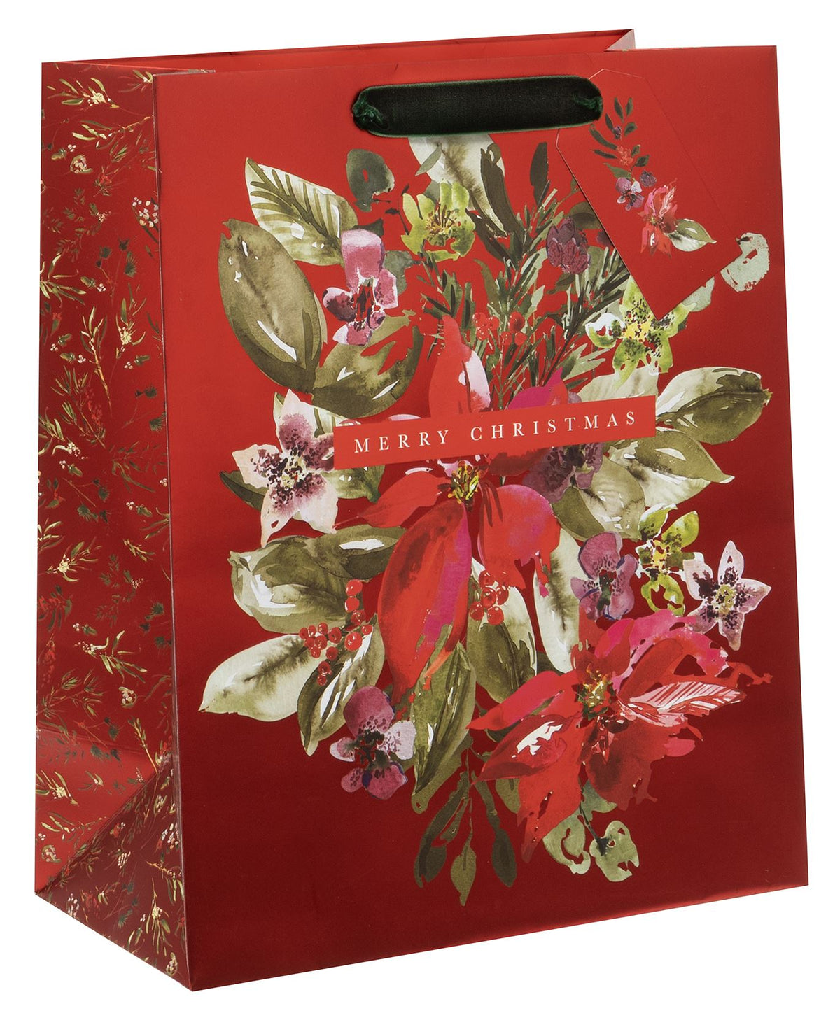 Plush Poinsettia Large Gift Bag by Stephanie Dyment