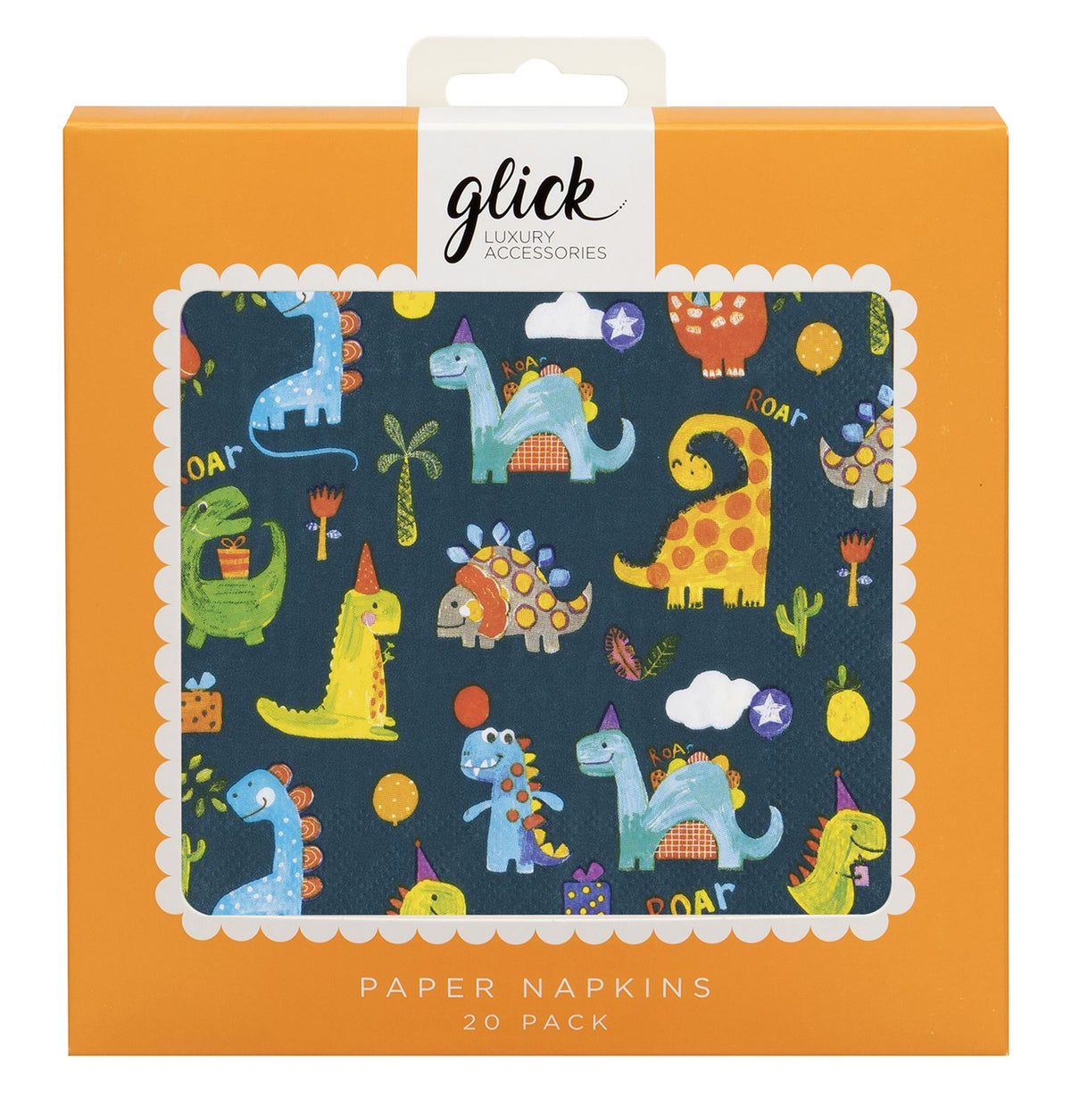 Dinoroar Paper Napkins (Pack of 20) by Paper Salad