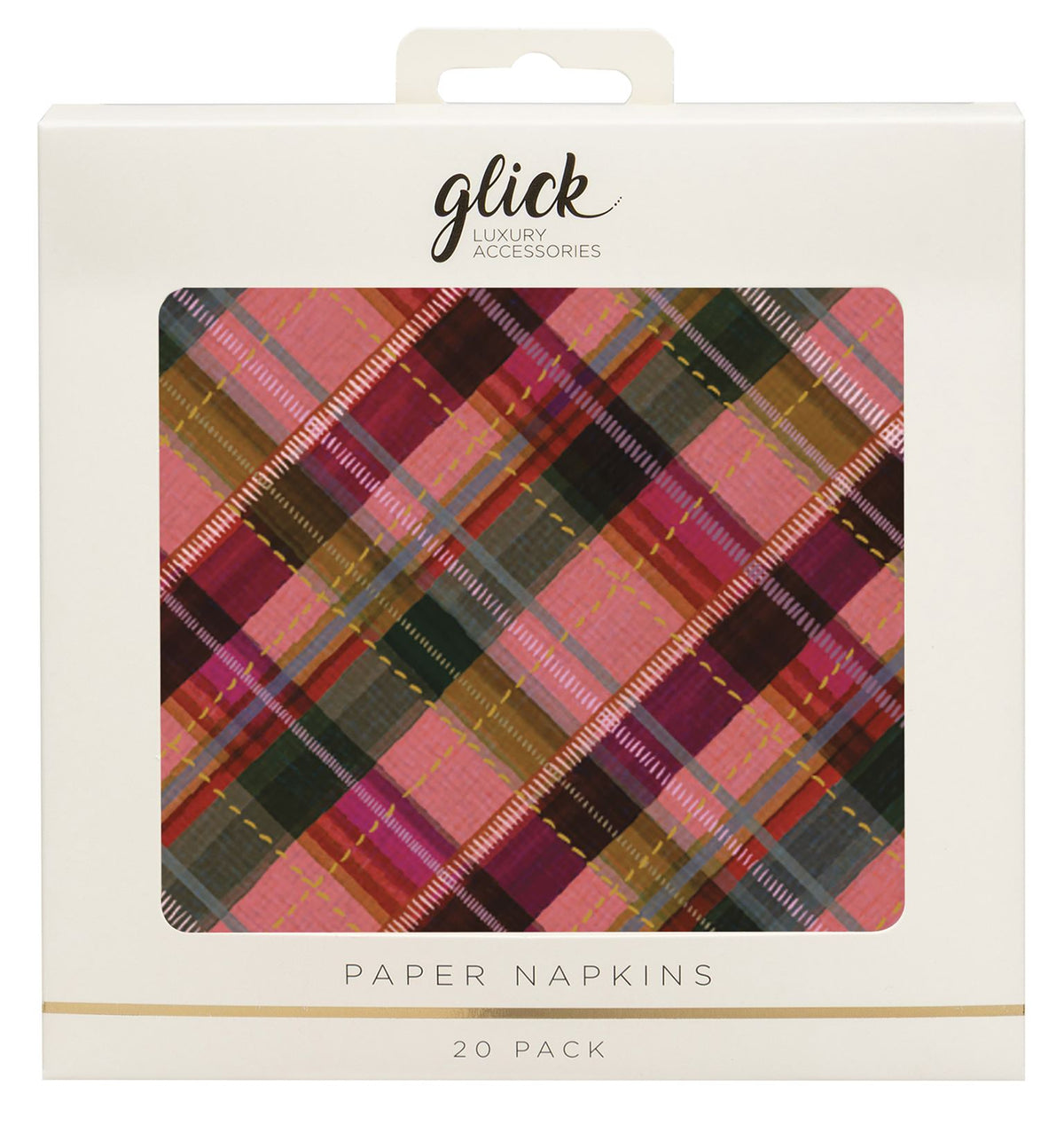 Sugarplum Tartan Paper Napkins (Pack of 20) by Stephanie Davies