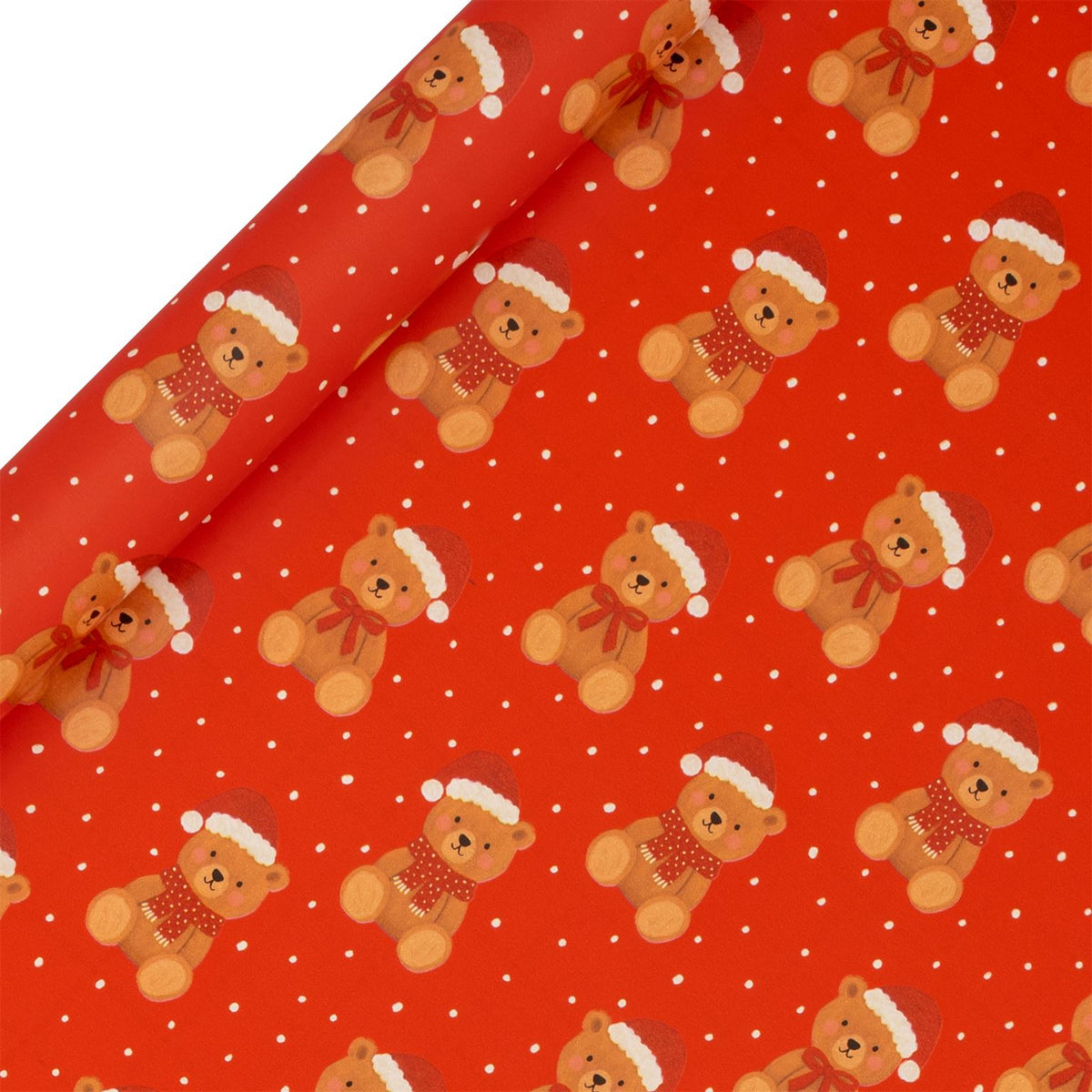 Beary Merry Christmas Red Wrapping Paper Roll (4m) by Kate McFarlane