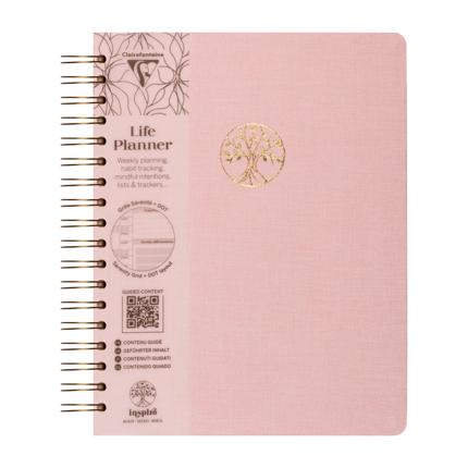 Inspire- clairefontaine 19 cm x 25 cm clothcovered Life Planner, ringbound,