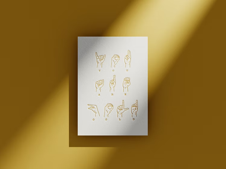 Two Finger Salute - ASL You Are Gold