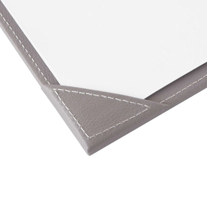 Faux Leather Full Demy Desk Mat – Grey | GRYPUDM1