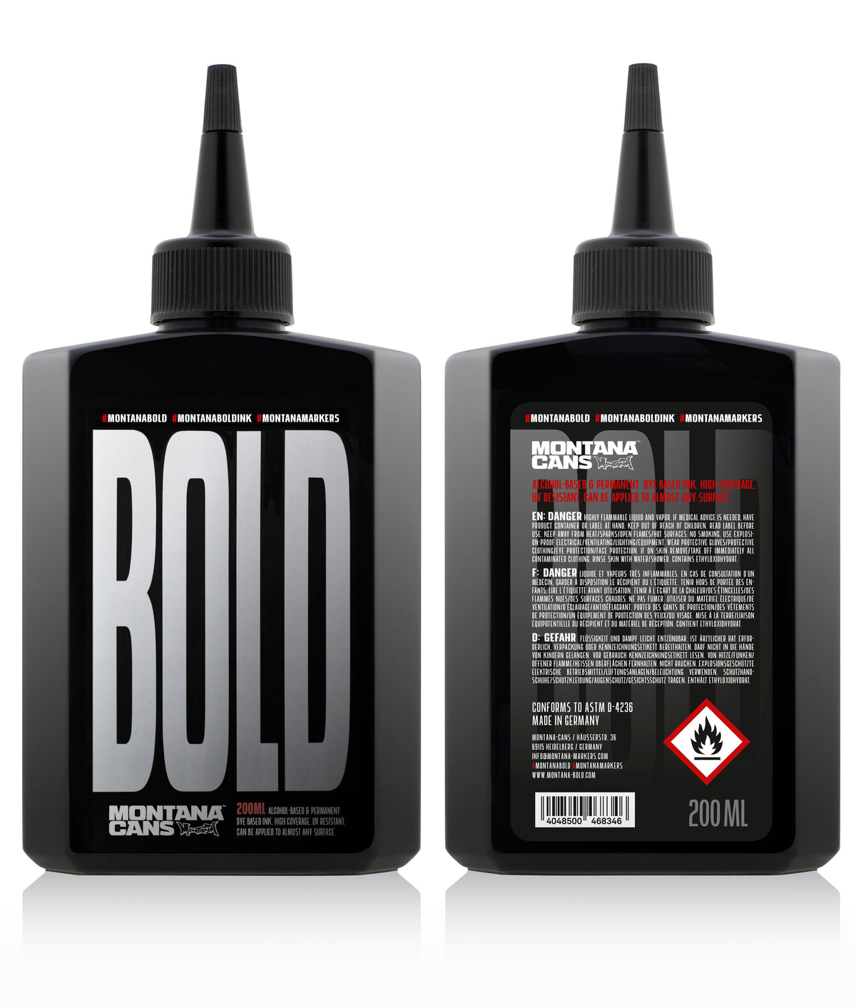 Montana Black Bold Ink Refill 200ml – Black