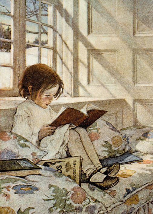Girl Reading Smith Art Card