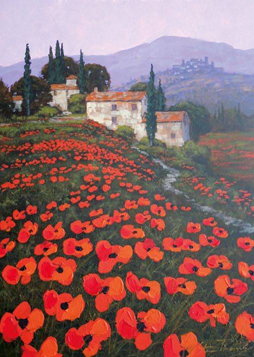 Tuscan Hillside Thoms Art Card
