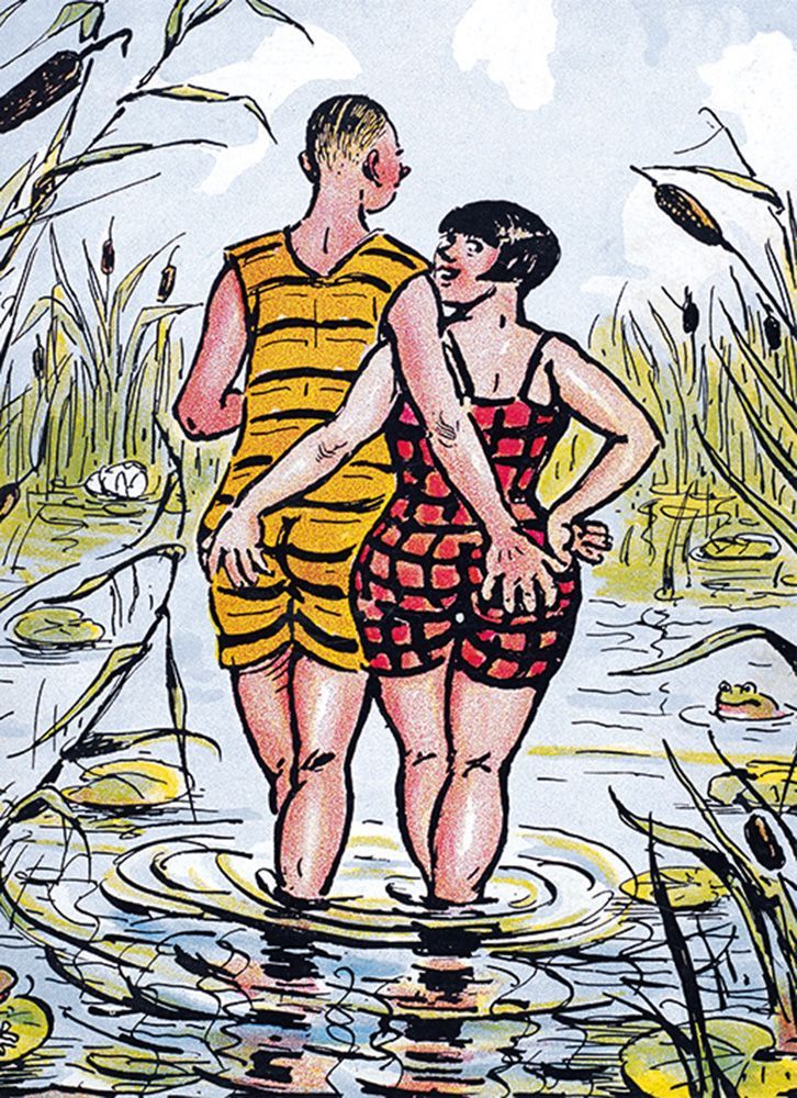 Heinrich Zille Rund Ums Freibad Art Card