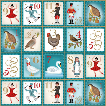 Deva Evans Twelve Days of Christmas Gift Wrap Sheet
