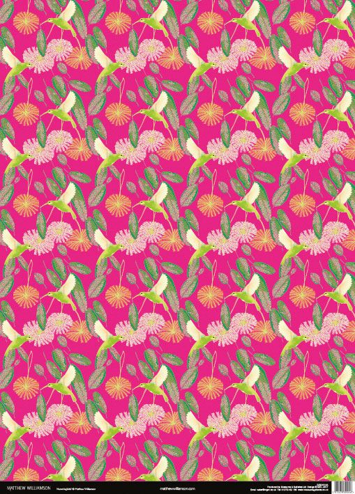 Matthew Williamson Hummingbirds Gift Wrap Sheet