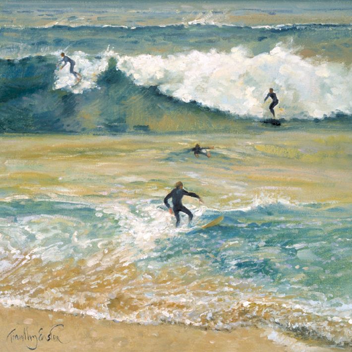 Timothy Easton Surfers on the Crest Art Card