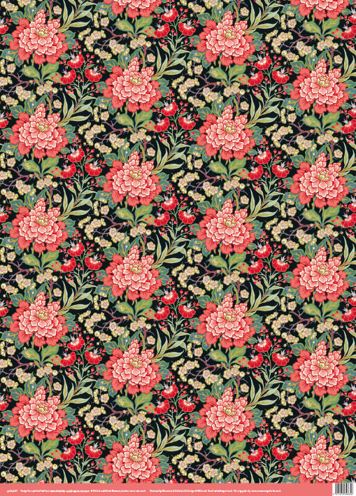 L.P. Butterfield Butterworth Floral Gift Wrap Sheet