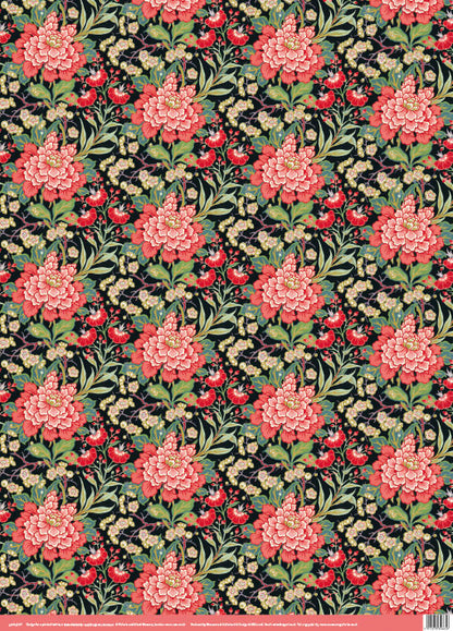 L.P. Butterfield Butterworth Floral Gift Wrap Sheet