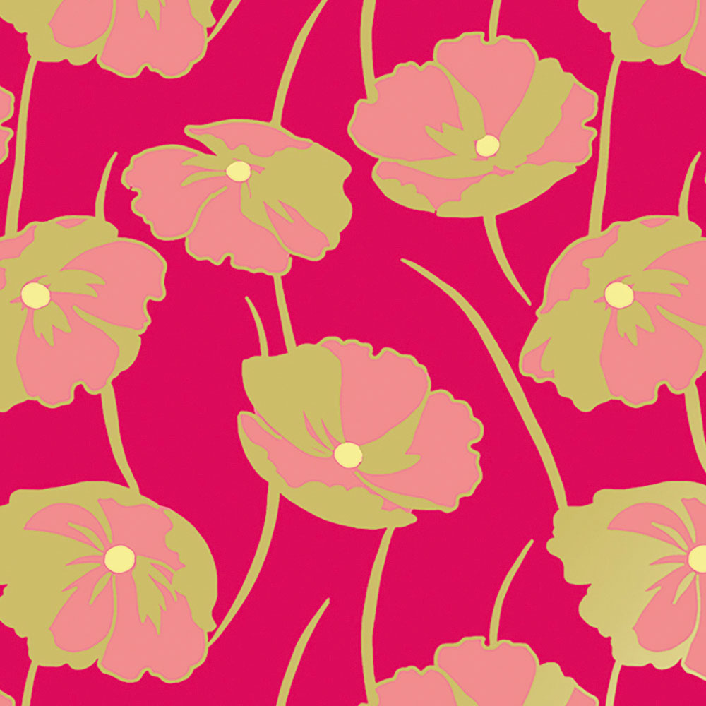 L.P. Butterfield Poppies Gift Wrap Sheet