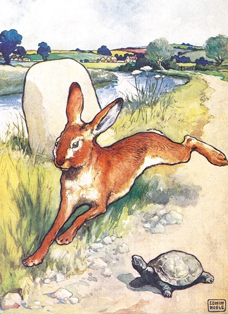 The British Library Greetings card- The Hare And The Tortoise