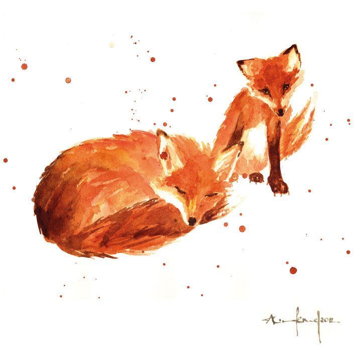 Alison Fennell Fox New Mums Little Man Art Card