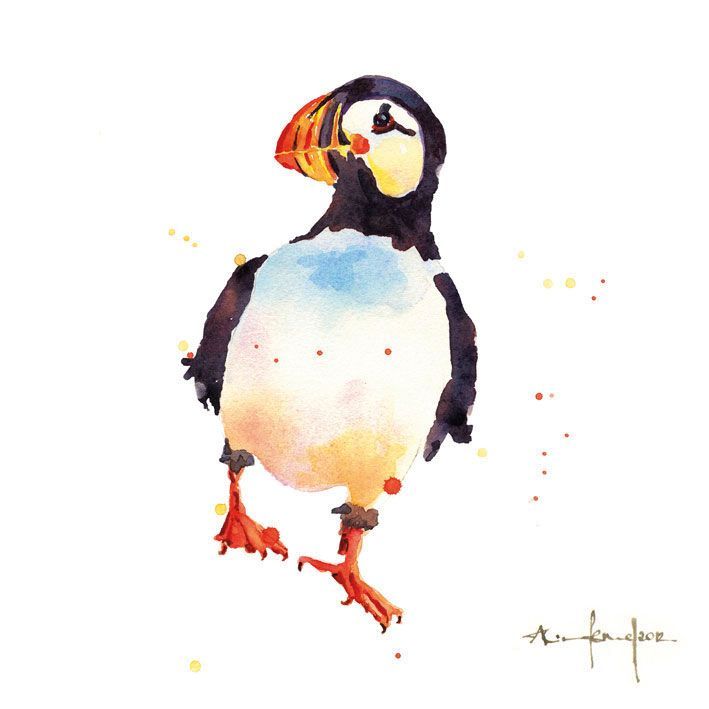 Alison Fennell Puffin Prim Art Card