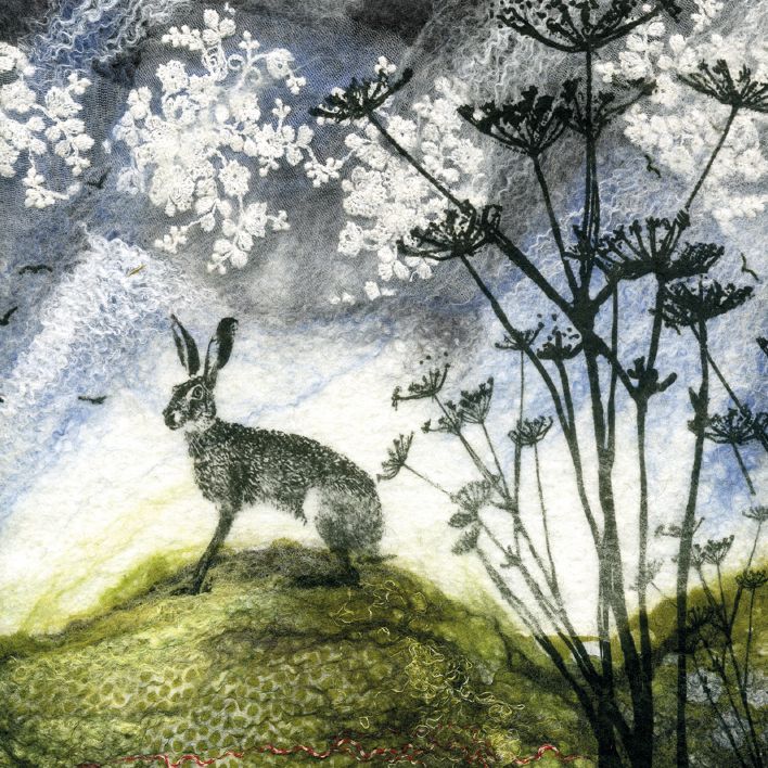 Lindsey Tyson Hare and Hogweed Art Card