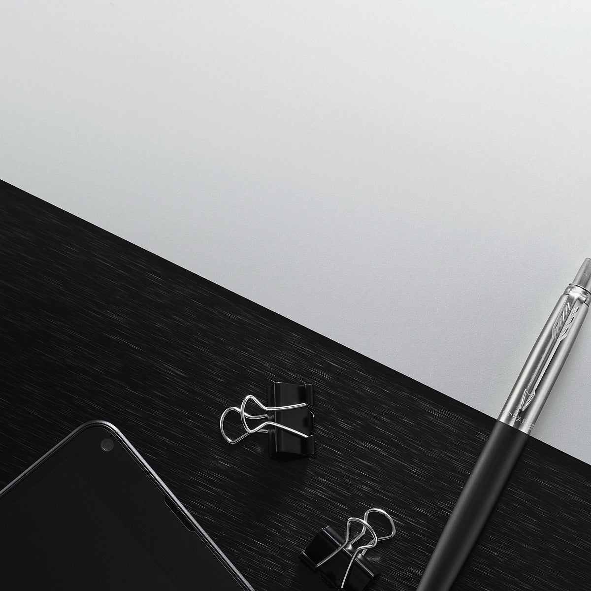 Jotter Ballpoint Pen | Bond Street Black with Chrome Trim | Medium Point Blue Ink | Gift Box