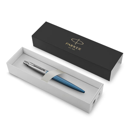 Parker Jotter Ballpoint Pen | Waterloo Blue | Medium Point Blue Ink | Gift Box