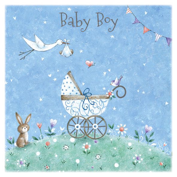 Tricia Harrison Baby Boy Congratulations Card