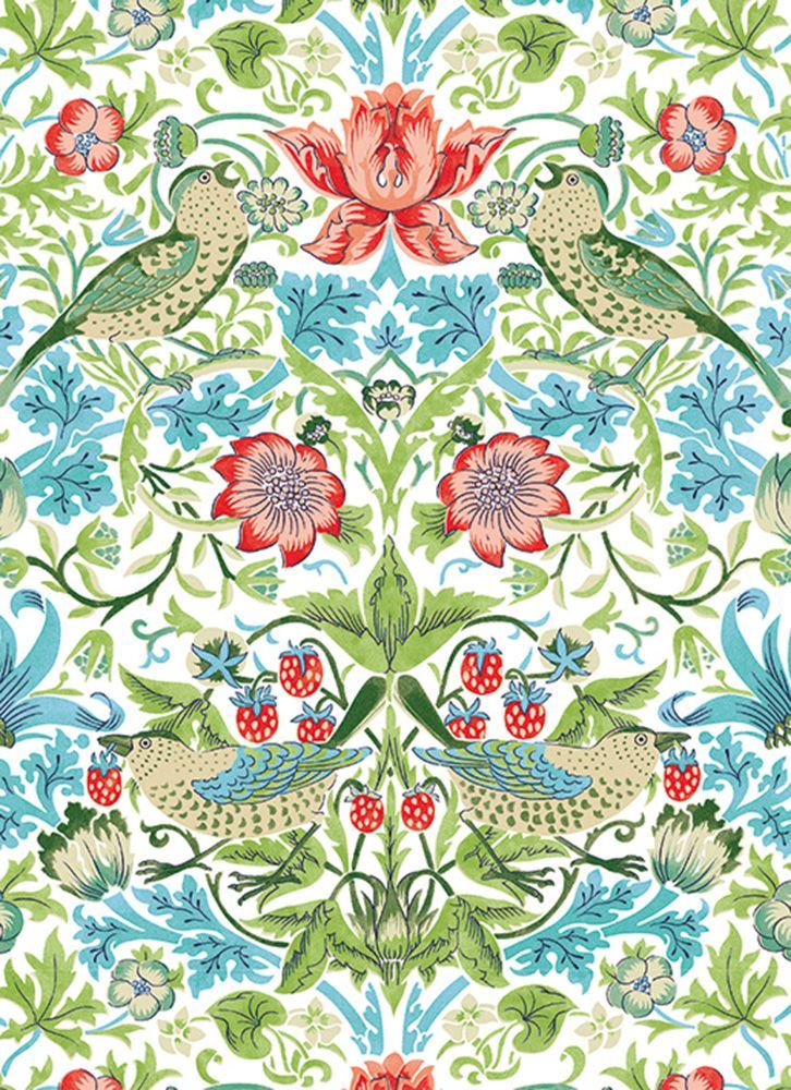 William Morris Strawberry Thief Adaptation Art Card