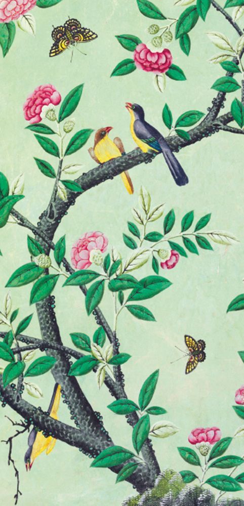 Birds and Butterflies Wallpaper Art Card