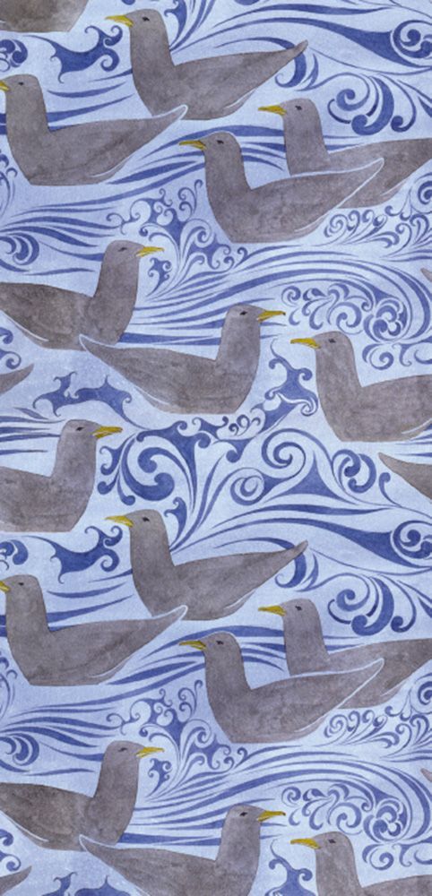 C.F.A. Voysey Seagulls Art Card