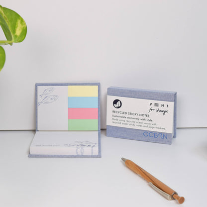 VENT OCEAN Sticky Note Block – Sea Blue
