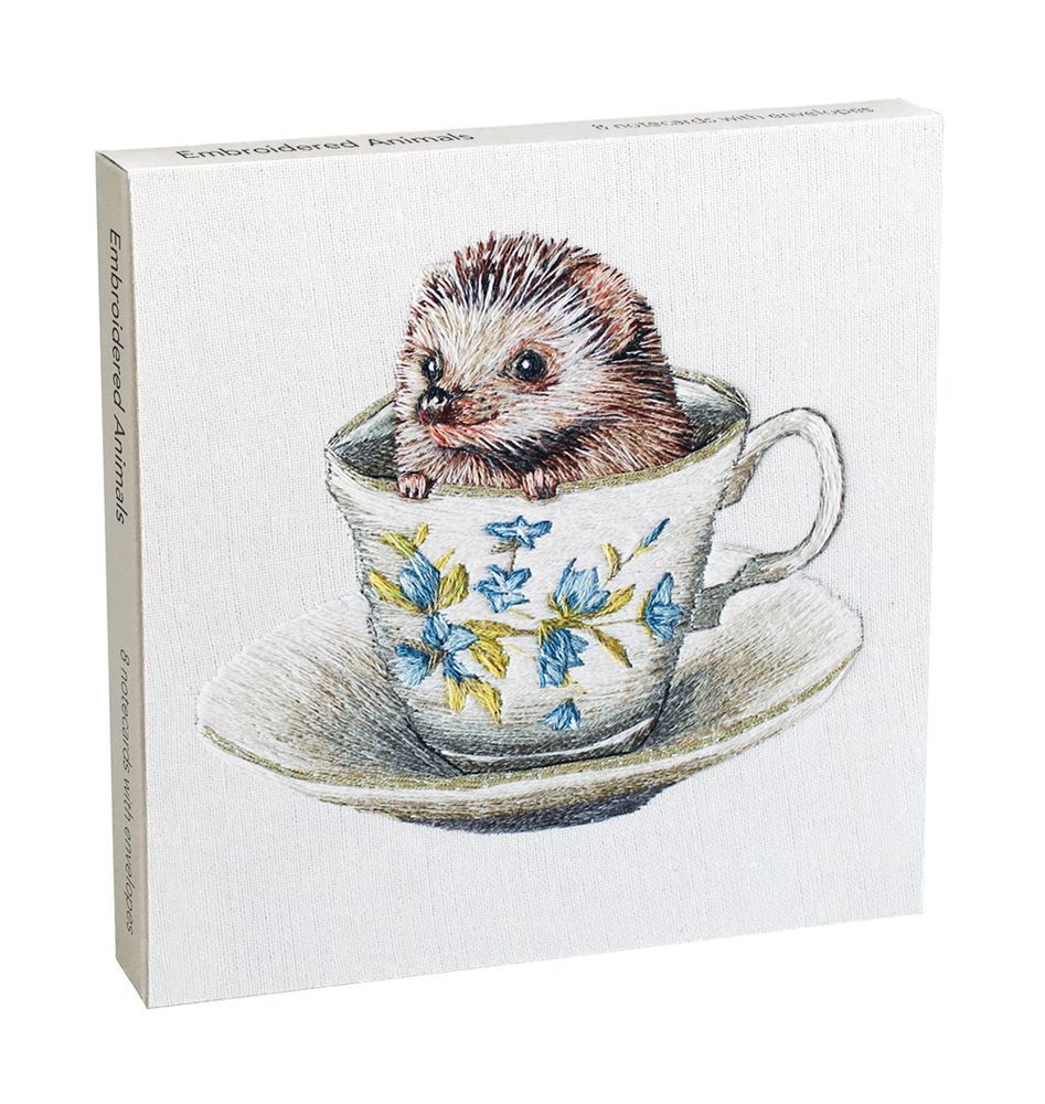 Emillie Ferris Embroidered Animals Notecard Wallet