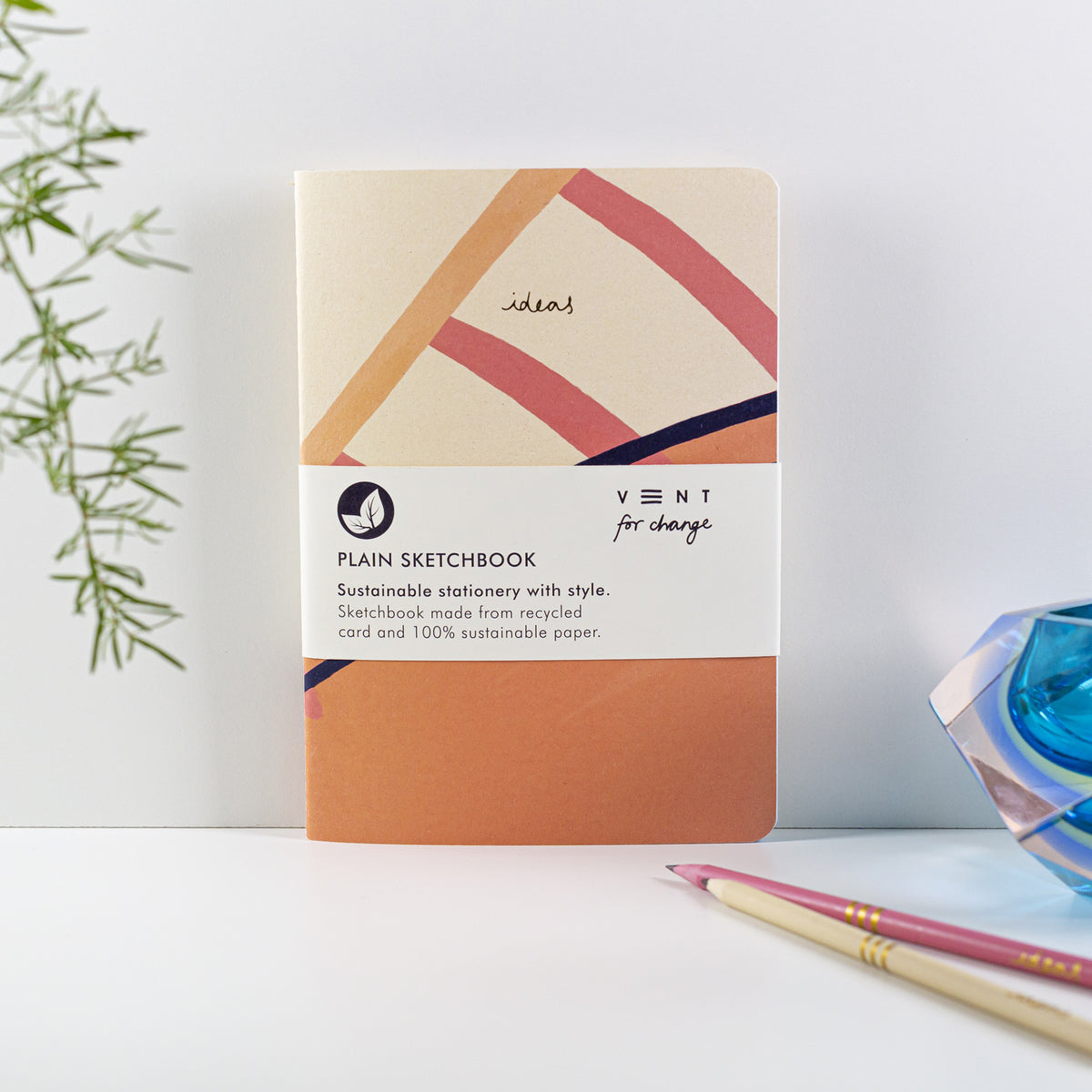 VENT IDEAS A5 Recycled Sketchbook – Pink