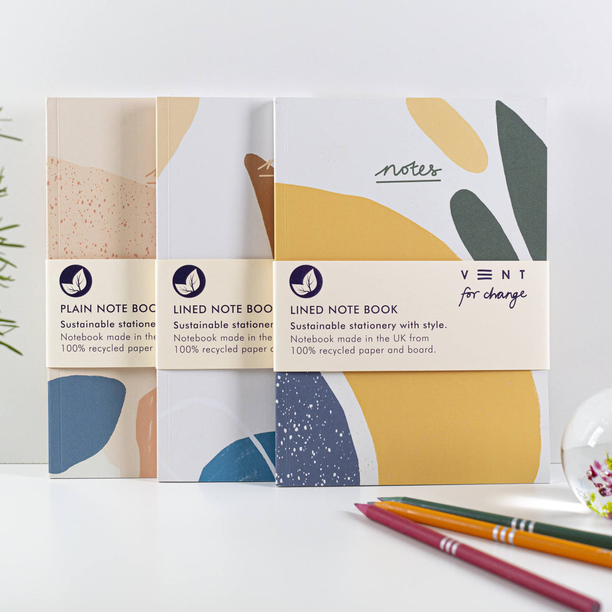 VENT NOTES A5 Recycled Notebook – Olive, Lined