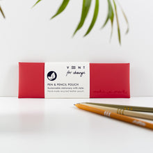VENT Make a Mark Recycled Leather Pen & Pencil Pouch – Red
