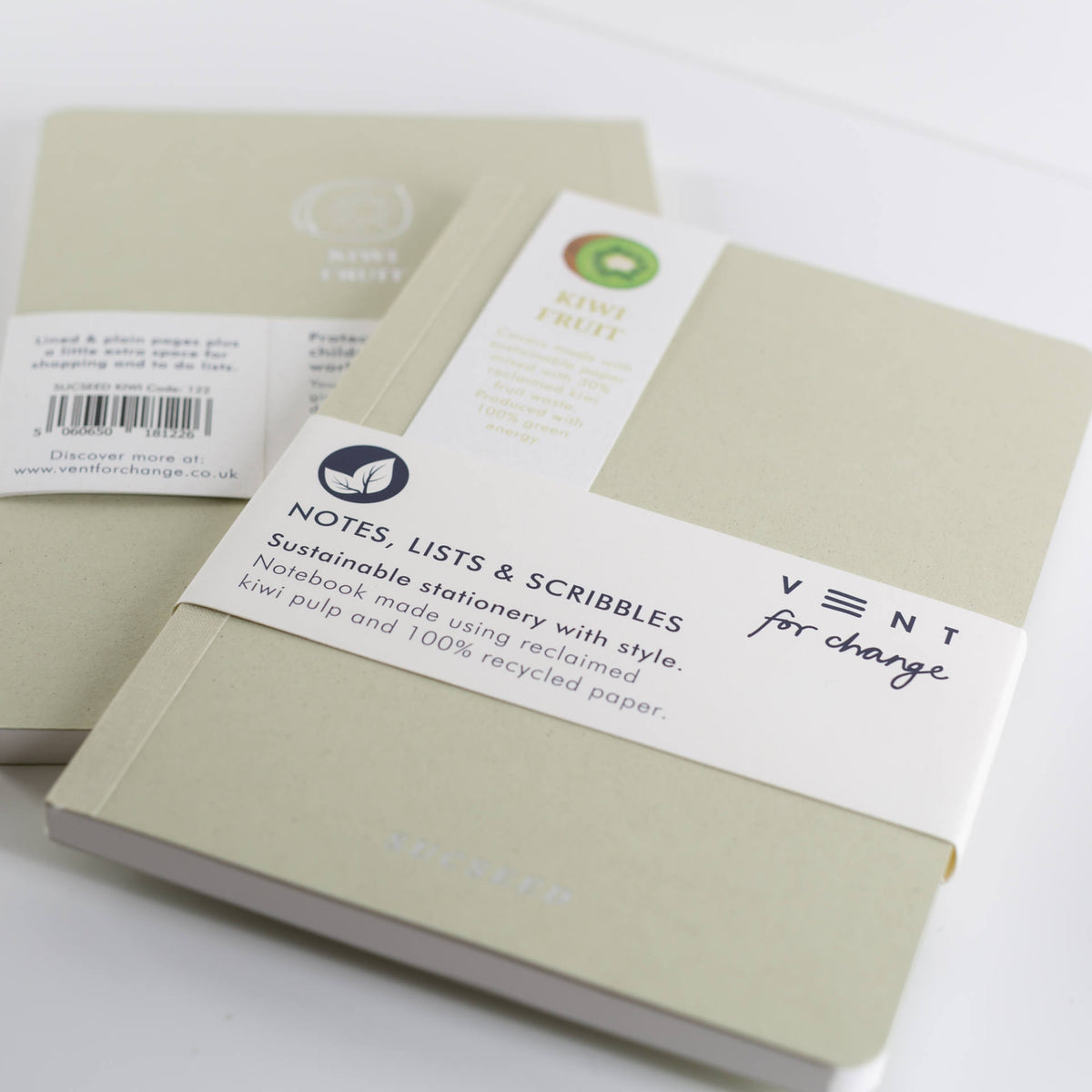 VENT SUCSEED A6 Pocket Notebook, Made with Kiwi Waste