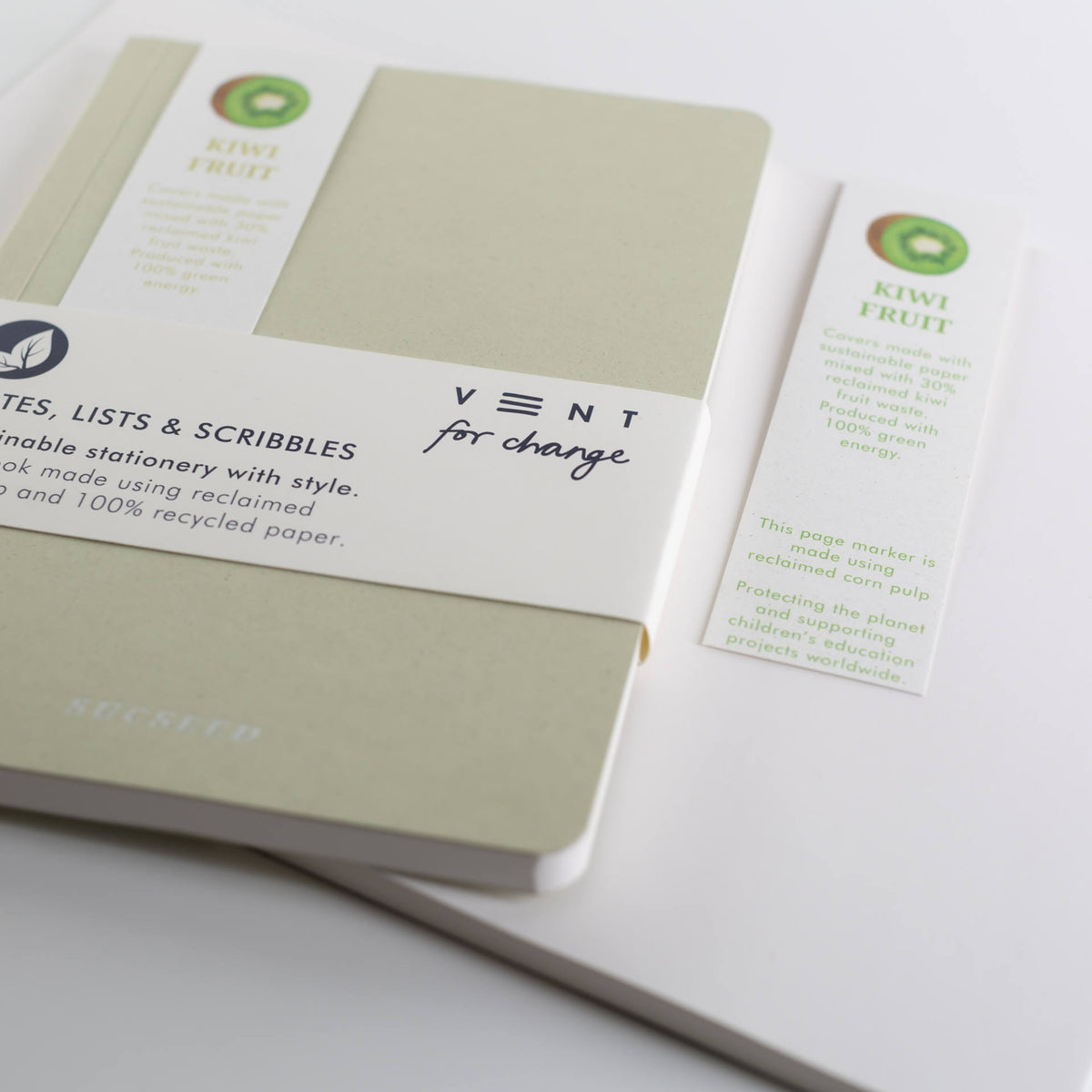 VENT SUCSEED A6 Pocket Notebook, Made with Kiwi Waste