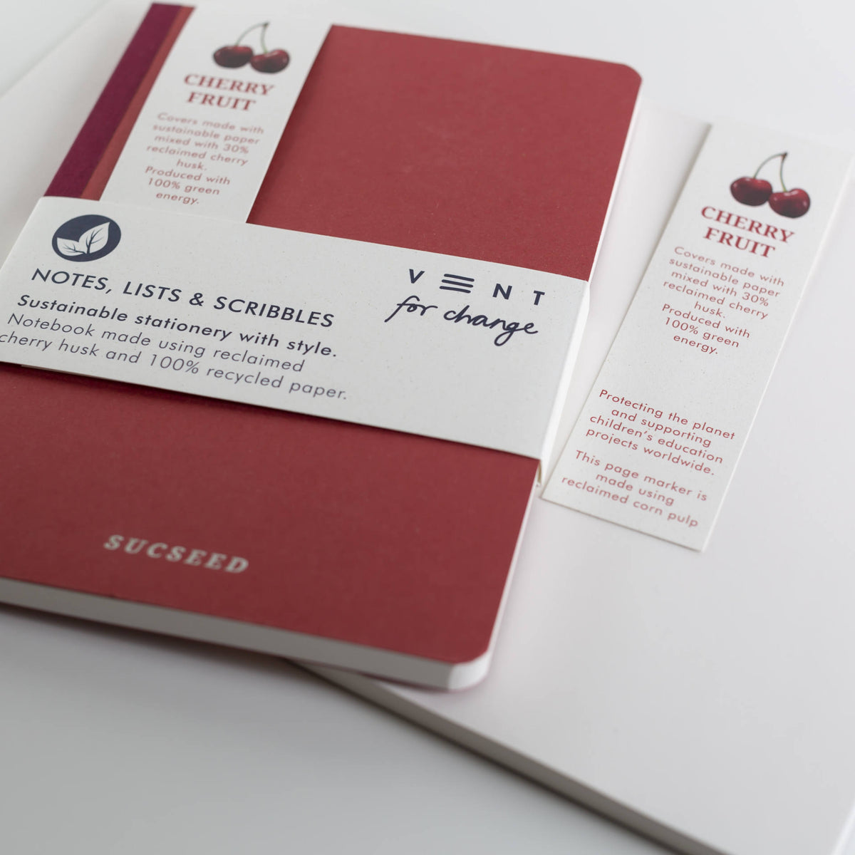 VENT SUCSEED A5 Notebook, Made with Cherry Husk Waste