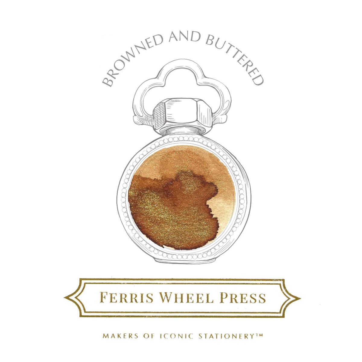 Ferris Wheel Press Fountain Pen Ink – Browned and Buttered, 38ml