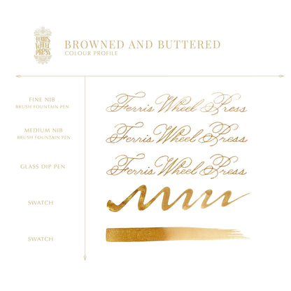 Ferris Wheel Press Fountain Pen Ink – Browned and Buttered, 10ml
