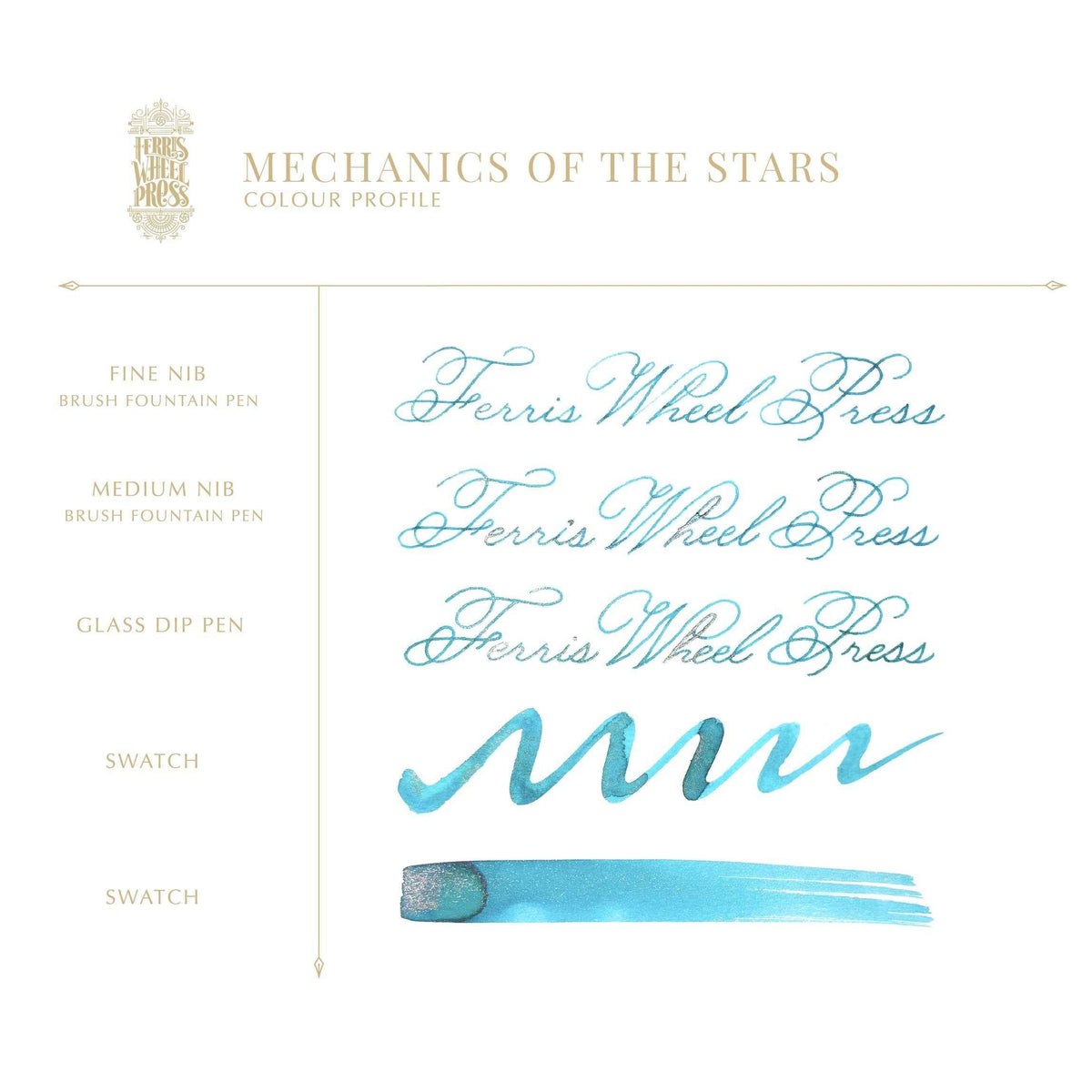 Ferris Wheel Press Fountain Pen Ink – Mechanics of the Stars, 10ml