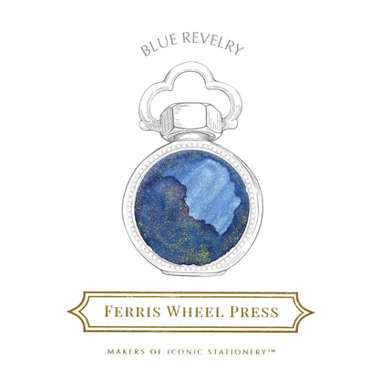 Ferris Wheel Press Limited Edition Fountain Pen Ink – Blue Revelry, 38ml