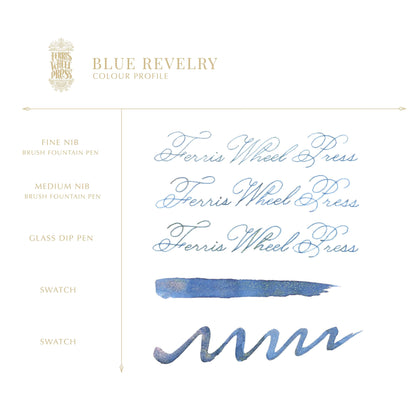 Ferris Wheel Press Limited Edition Fountain Pen Ink – Blue Revelry, 38ml