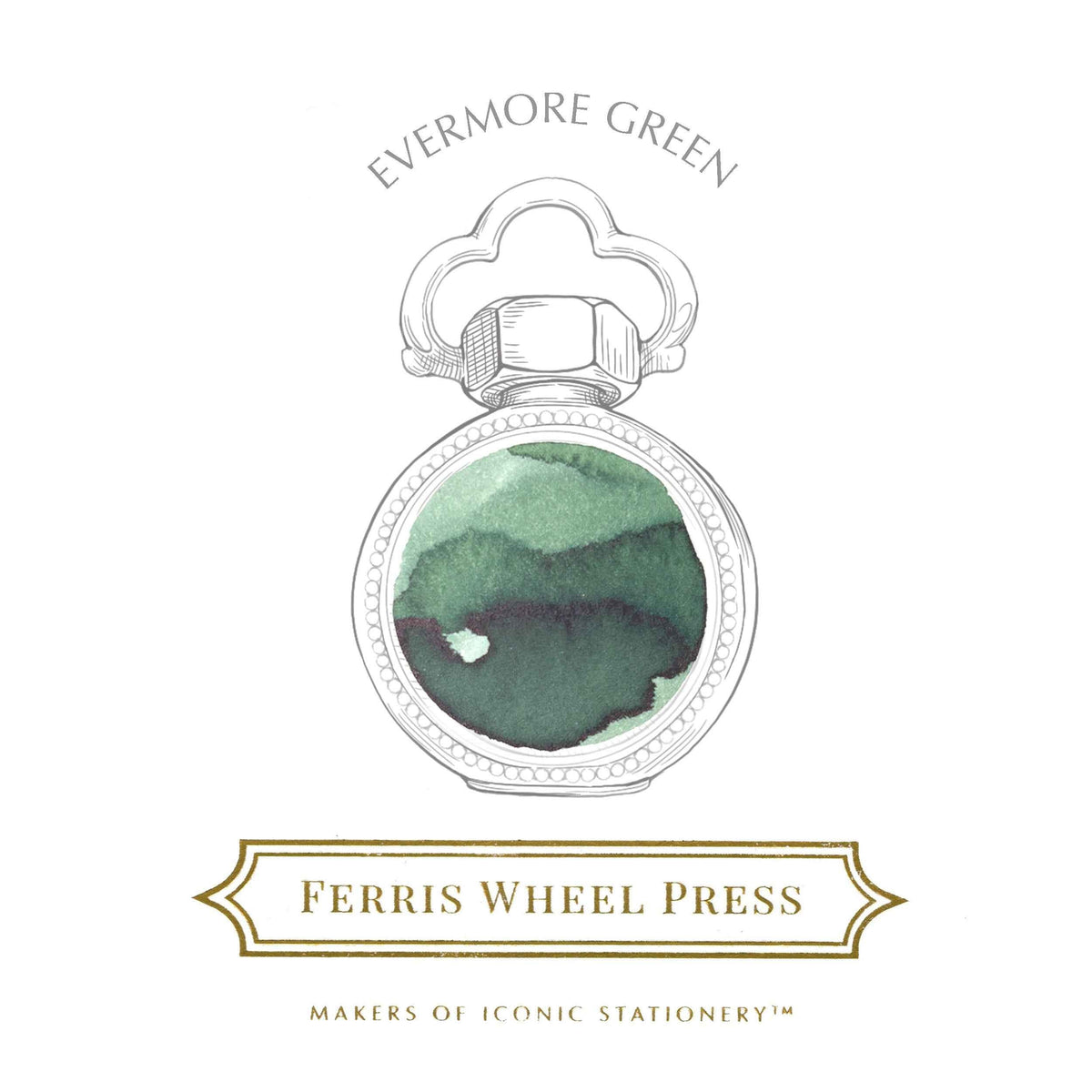 Ferris Wheel Press Fountain Pen Ink – Evermore Green, 38ml