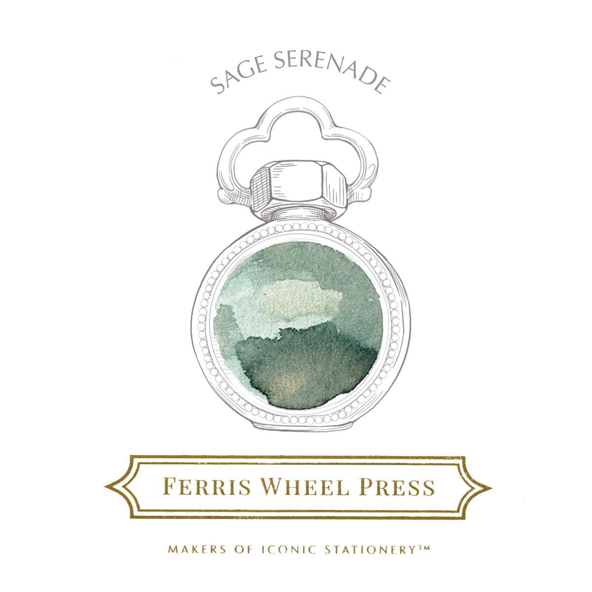 Ferris Wheel Press Fountain Pen Ink – Sage Serenade, 10ml