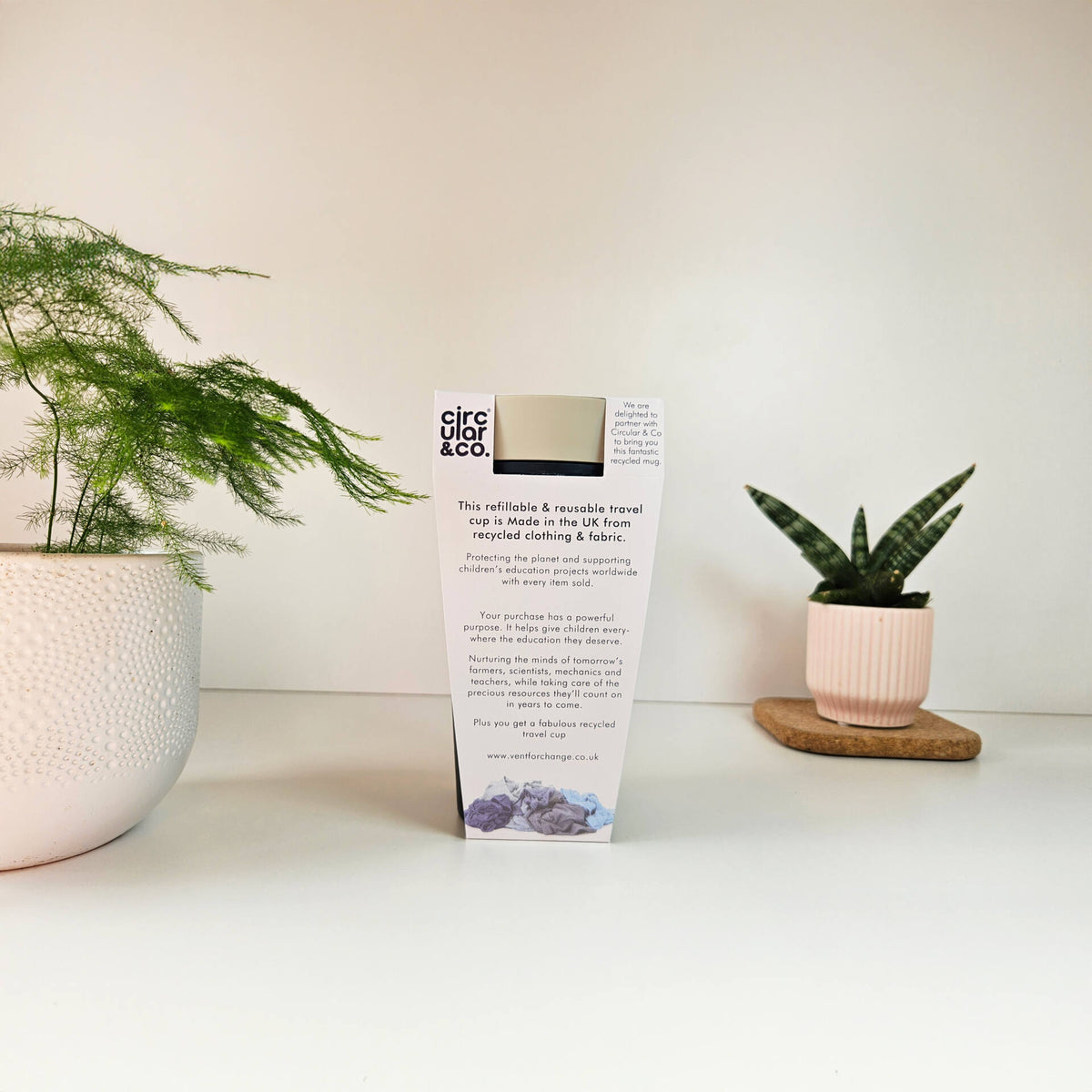 VENT RECLAIM Reusable Travel Cup – Made from Recycled Fabric